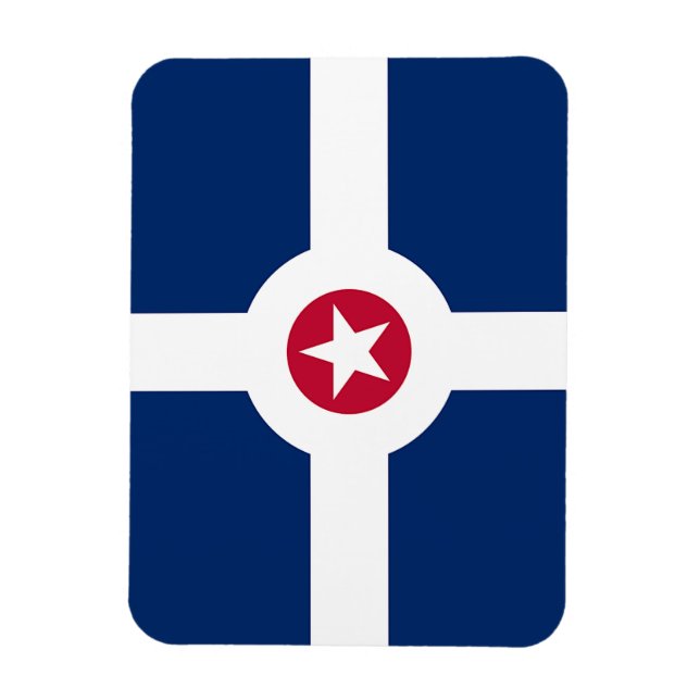 Flexibel fotomagnet med flagga Indianapolis Magnet (Vertikal)
