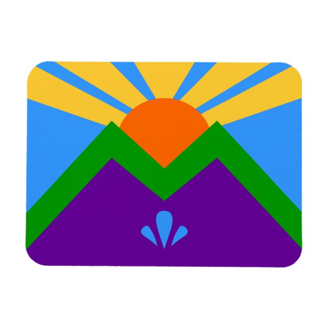 Flexibel fotomagnet med flagga Manitou Vår Magnet (Horisontell)