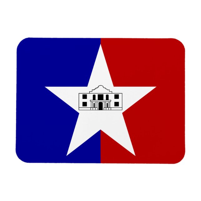 Flexibel fotomagnet med flagga San Antonio Magnet (Horisontell)