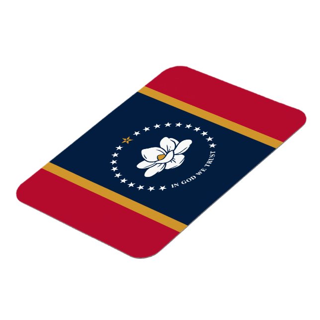 Flexibel fotomagnet med flaggan från Mississippi Magnet (Vänstra Sidan)