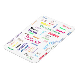 Flexibel fotomagnet med fotbollstypografi magnet