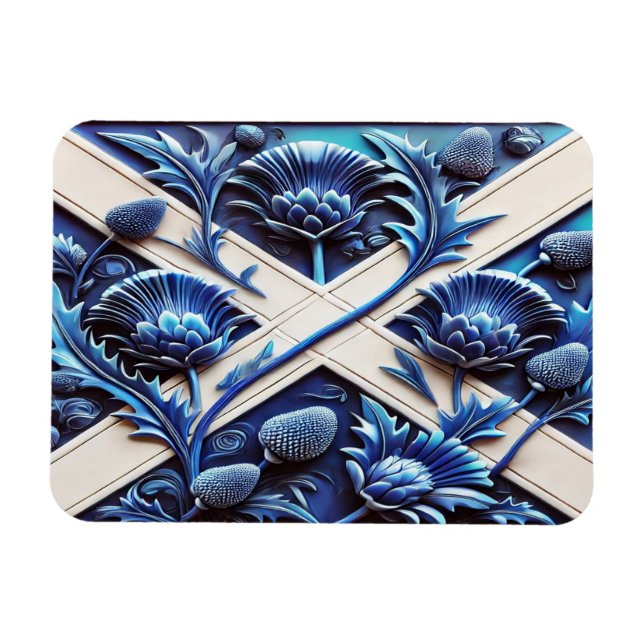 Flexibel fotomagnet med Scottish Thistles Magnet (Horisontell)