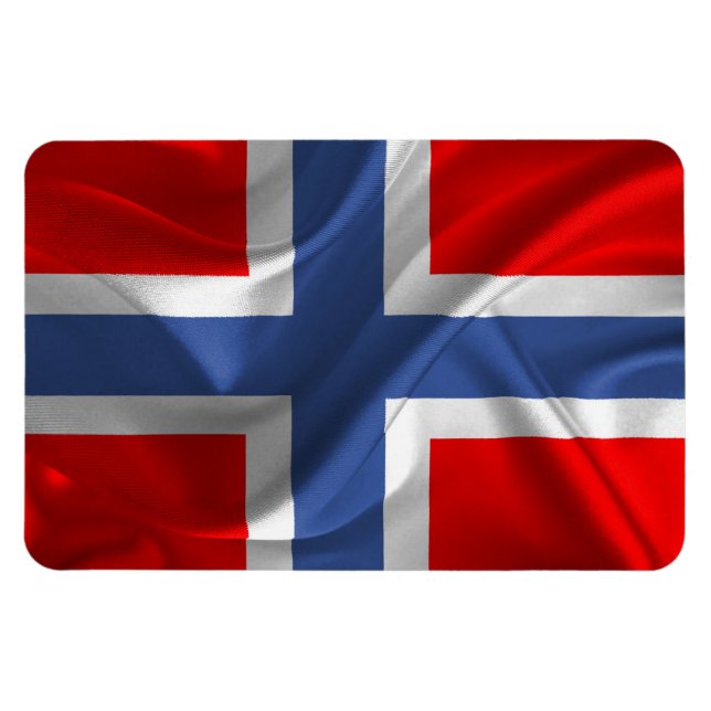 Flexibel fotomagnet #Norsk Flagga Magnet (Horisontell)