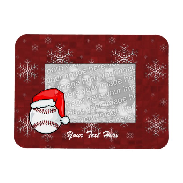 Flexibel fotomagnet - Santa Baseball Magnet (Horisontell)