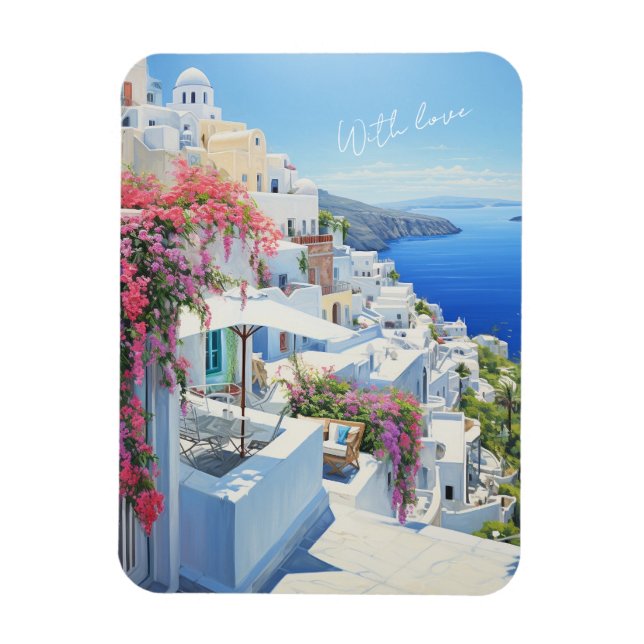 Flexibel fotomagnet "With kärlek" Santorini Magnet (Vertikal)