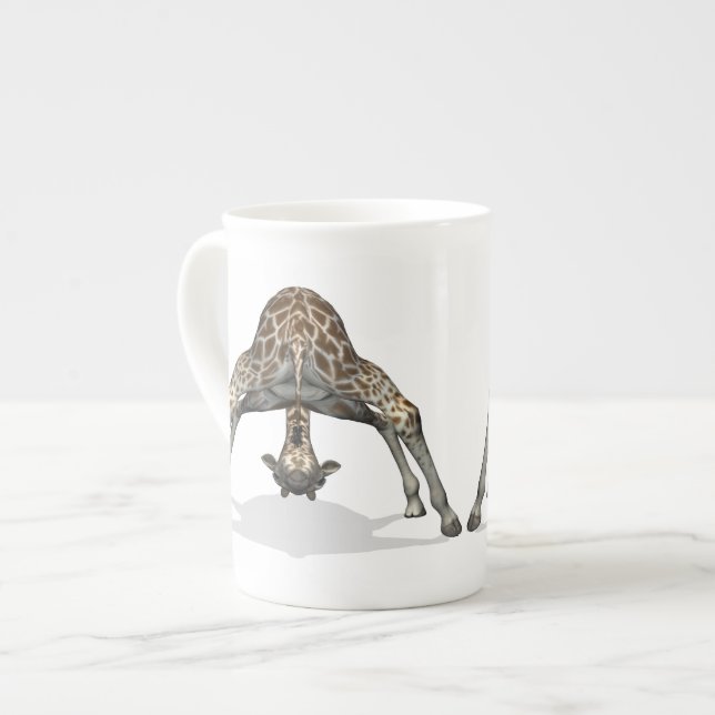 Flexibel Giraff Benporslin Mugg (Framsida vänster)