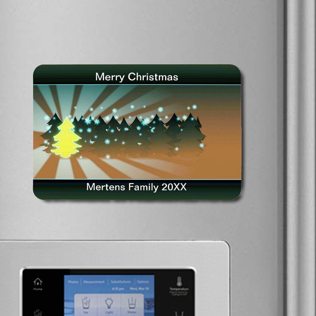 Flexibel Grönt för julgranar-skuggor för Gult Magnet (Christmas Trees Shades of Yellow Green Flexible Magnet)