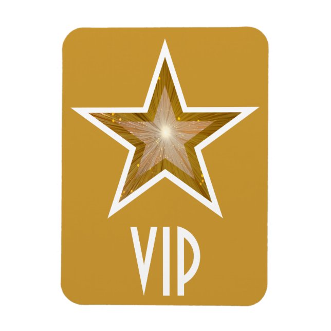 Flexibel magnet guld i "Guld" Star "VIP" (Vertikal)