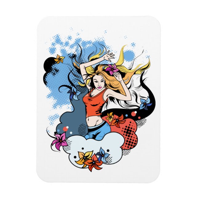 Flexibel magnet med dans-flickbild (Vertikal)