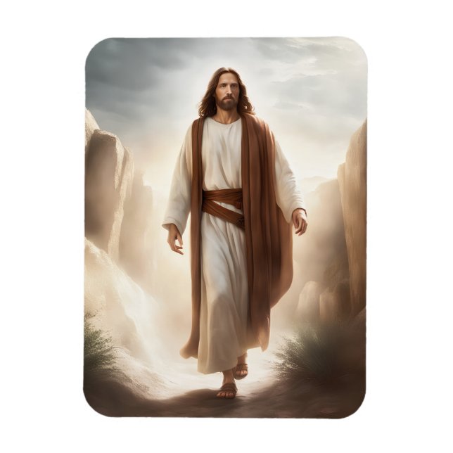 Flexibel magnet med Lord Jesus Walking (Vertikal)