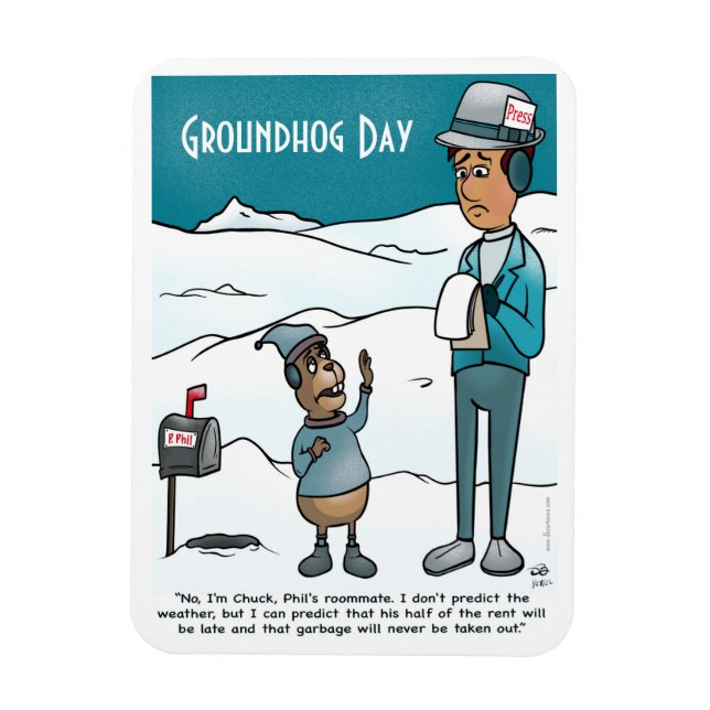 Flexibel magnet på Groundhog Day (Vertikal)