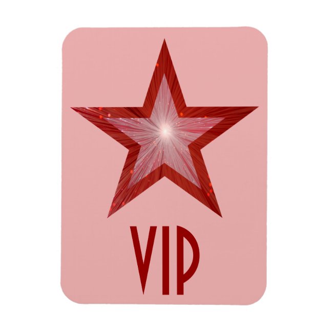Flexibel magnet-rosa för Red Star VIP Magnet (Vertikal)