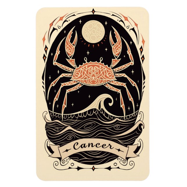 Flexibel Photo Magnet Cancer Celestial Zodiac Art (Vertikal)