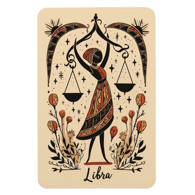 Flexibel Photo Magnet Libra Celestial Zodiac Art (Vertikal)