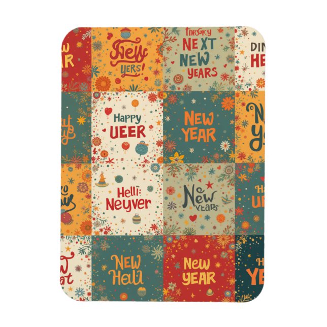 Flexibel Photo Magnet med nyårsvy (Vertikal)