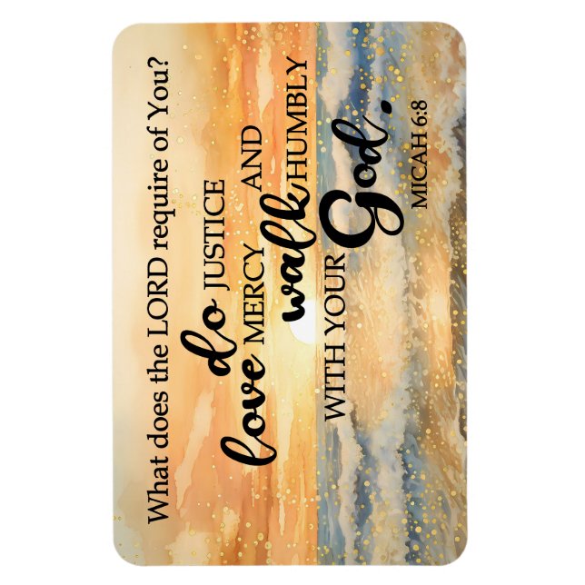 Flexibel Photo Magnet-Micah 6:8 Magnet (Vertikal)