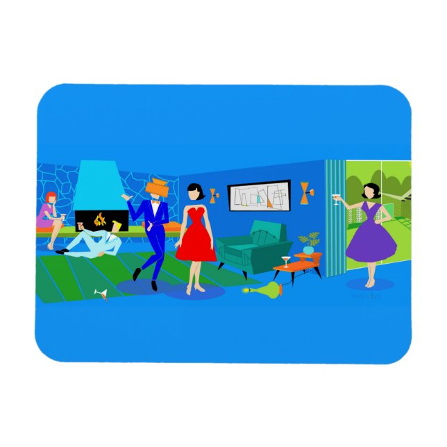 Flexibelt foto för atomHandflatan Vår Cocktail Par Magnet (Horisontell)