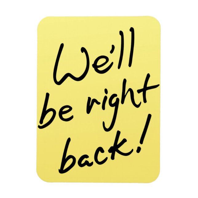 Flexibla fotomagneter - vi kommer högerna tillbaka magnet (Vertikal)