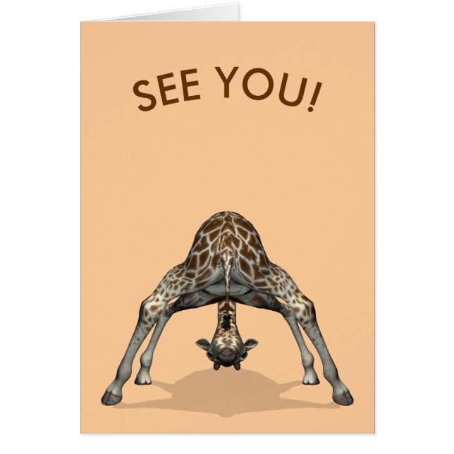 Flexible Giraffe Hälsningskort (Framsidan)