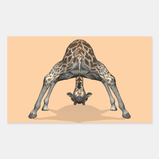 Flexible Giraffe Rektangulärt Klistermärke (Framsida)
