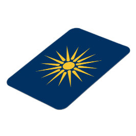 Flexible photo magnet with flag of Macedonia