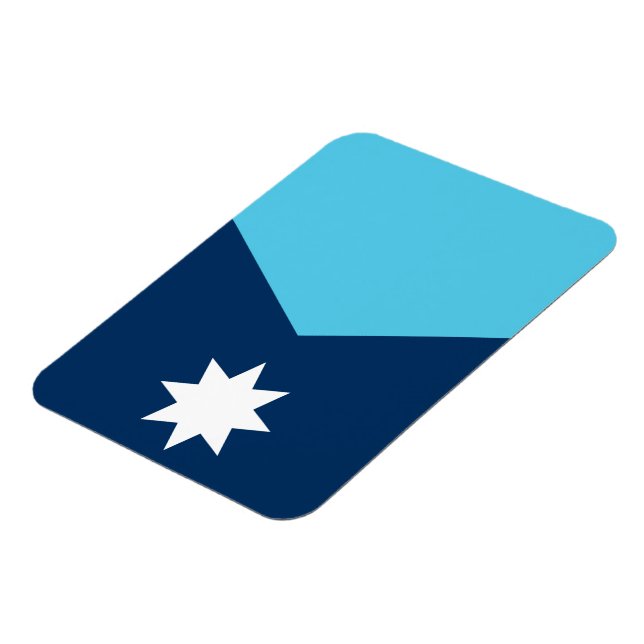 Flexible photo magnet with flag of Minnesota, USA (Vänstra Sidan)