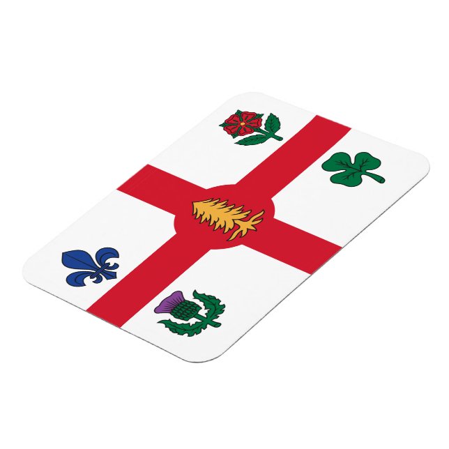 Flexible photo magnet with flag of Montreal (Vänstra Sidan)