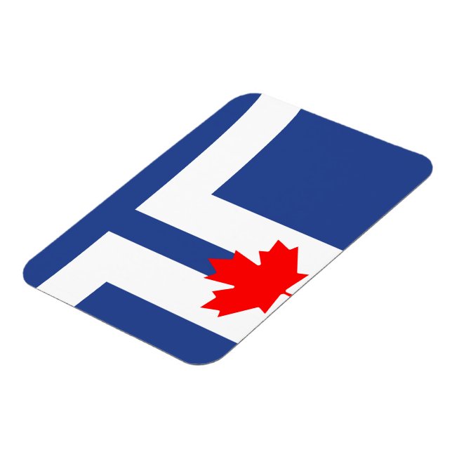 Flexible photo magnet with flag of Toronto, Canada (Vänstra Sidan)