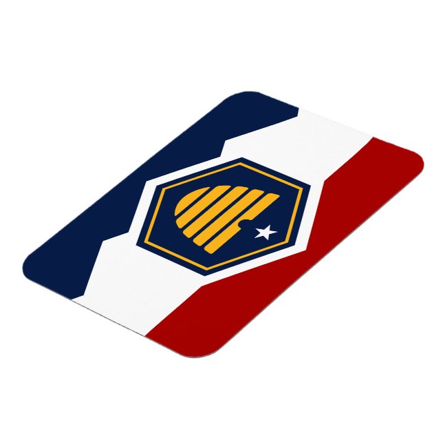 Flexible photo magnet with flag of Utah, USA (Vänstra Sidan)