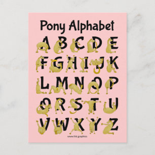 Flexible Pony   Alfabet-diagram Vykort