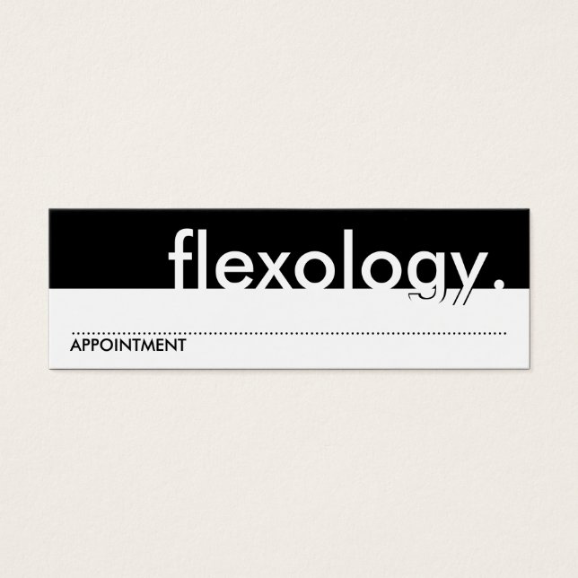 Flexologi. (visitkort) litet visitkort (Framsidan)