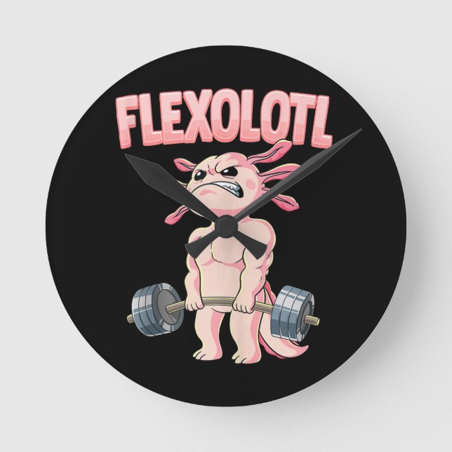 Flexolotl Axolotl Rund Klocka (Framsida)