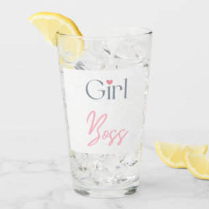 Flick Boss Ord Text Minimalistisk Glas Tumbler
