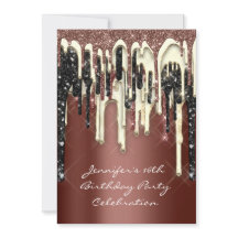 Flicka 16:e Brun Brun Glitter Drips