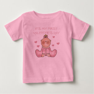 Flicka 1:a Alla hjärtans dag T-shirt