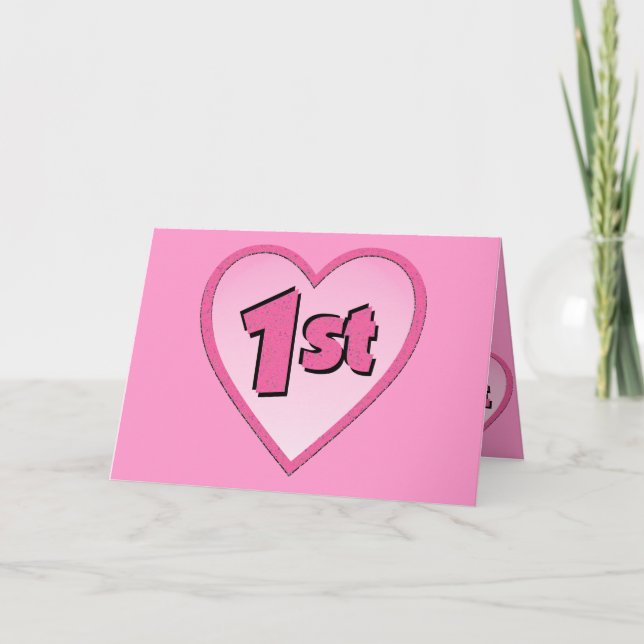 Flicka 1:a födelsedagsgåvor! kort (Framsida)