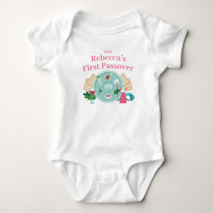 Flicka 1:a passagen Rosa Namn T Shirt