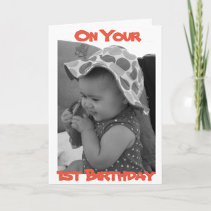 FLICKA **1st BIRTHDAY** CARD Kort