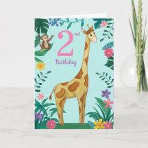 Flicka 2:a födelsedag Giraffdosa