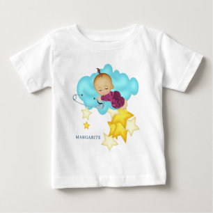 Flicka (2) på molnet t shirt