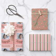 Flicka 3:e födelsedag Rosa Scrapbooking