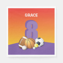 Flicka 8:e födelsedagen Sports Bollar