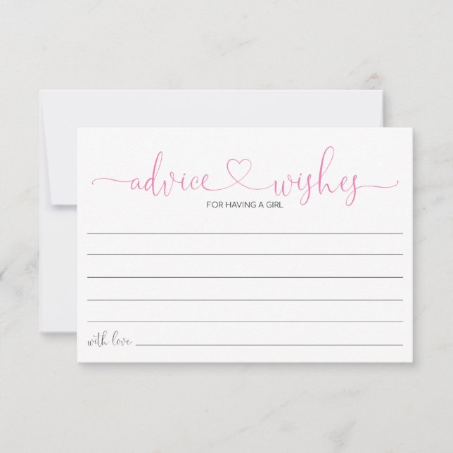 Flicka Advice Shower Inbjudningar (Framsida)