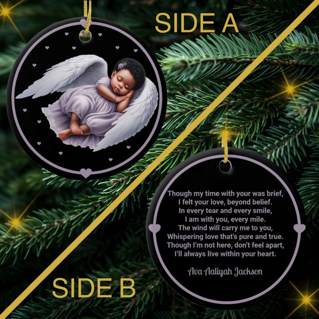 Flicka Angel Memorial Vind Chime Julgransprydnad Keramik (Skapare uppladdad)