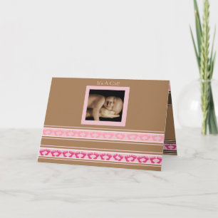 Flicka Annoucement Cute Baby Feed ditt foto - Meddelande