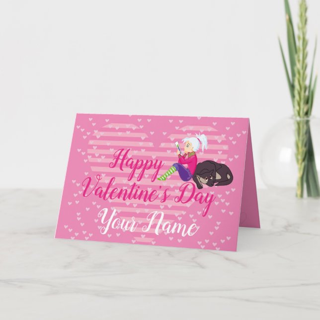 Flicka Att vara kär  Helgkort (Framsida)