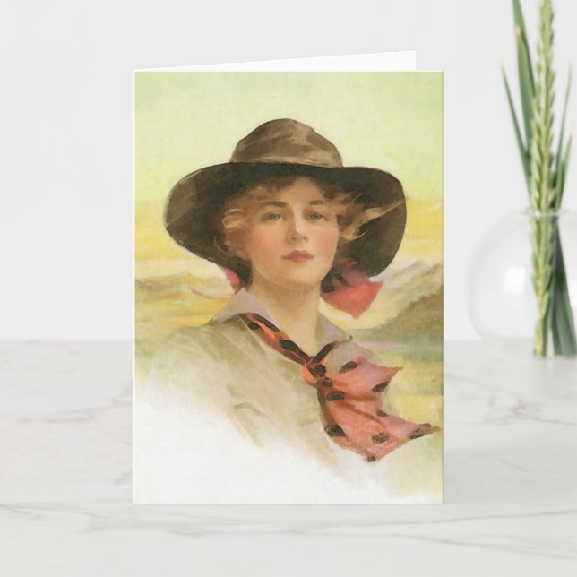 Flicka av de guld- väster kort (Framsida)