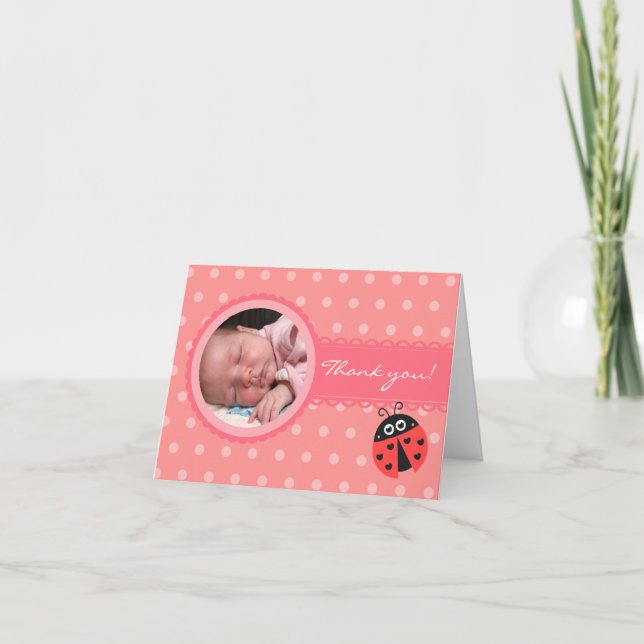 Flicka -  Baby Shower -  Nyckelpiga Tacksedel Tack Kort (Framsida)