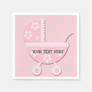 FLICKA - BABY SHOWERSERVETTER PAPPERSSERVETT