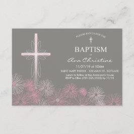 Flicka Baptism bjudan till Kor, Daisy Inbjudningar